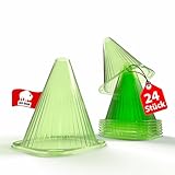 BigDean Pflanzenhut 24 Stück Pflanzhilfe Pflanzglocke grün Frostschutz Pflanzenschutz vor Schnecken Vögeln Schädlinge Sonnenschutz Sonnenhut Pflanzhut