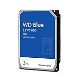 WD Blue 3 TB WD30EZAZ Interne Festplatt 3,5 Zoll (interne HDD, hohe Zuverlässigkeit, SATA 6 Gbit/s-Schnittstelle, 256 MB Cache (Generalüberholt)