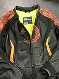 Schwarzer Eviorn Motorradkombi aus Leder, 2-teilig, neues Design. (Brauch (dauert 5 Tage extra))