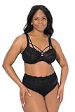 Ulla Popken Damen große Größen Übergrößen Plus Size TruYou Bügel-BH, transparente Spitze, Cup C - F