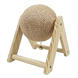 Namvo Pet Kratzball gegen Langeweile, kaufester Sisalball mit Zwergohr-Ohr, geeignet für Hunde und Katzen