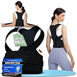 GERADIX Haltungskorrektur Damen Herren Rückenstützgürtel Haltung Korrektur Gurt Back Posture Corrector Verstelbare Haltungstrainer Rückengurt für Schulter Nacken + Ebook Leitfaden (S/M)