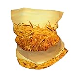 AEKGOHP Multifunktionales Kopftuch mit Weizenfelddruck, atmungsaktiv, schweißabsorbierend, geeignet für Damen und Herren