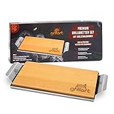 grillart® Premium Räucherbretter aus Zedernholz mit hochwertigem Edelstahlrahmen für eine einfache Handhabung und zum schönen Servieren am Tisch