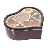 OATIPHO musik schmuckschatulle Teenager Anzeige einzigartige Raumdekoration Musical Schmuckkästchen für Damen Herz storage boxes aufbwahrungs-box party decoration vorratsboxen Metall Black