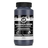 LM-Kreativ Holzbeize 450 ml - Schwarz – Wasserbasierte Lasur für Holz innen, intensive Tönung für Möbel und Bastelholz, dekorative Holzlasur innen, Wood Stain