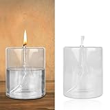 GOMETY Öllampe, Petroleumlampe für Innenräume, Öllampen für Innenräume aus Glas Vintage Notlicht Für Haushaltsstromausfall Dekorlampe Beleuchtung für Zuhause Klare Butterlampe