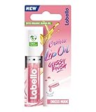 Labello Caring Lip Oil Dress Nude, zart glänzendes Lippenöl mit 100% natürlichen Ölen, vegane* Lippenpflege für ein glossy Finish (5,5 ml)