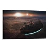 YiXong Sci Fi – Adler-Raumschiff-Kunst, Millenium Falke, Starwars-Poster, dekorative Malerei, Leinwand, Wandposter und Kunstdruck, moderne Familienschlafzimmer-Dekoration, Poster, 60 x 90 cm