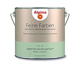 Alpina Feine Farben – No. 12 Sanfter Morgentau® – edelmatte Innenfarbe - Wandfarben für einzigartige Farbwirkungen und Raumstimmungen – Blasses Graugrün – 2,5 Liter