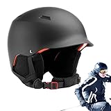 Schutzhelm Skifahren, Snowboarden Schutzhelm - Schneekopfbedeckung Sportschutzhelm,Abnehmbares Ohrpolster, winddichter Kopfschutz für Motorradfahren