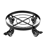 KXAOXGRC Bewegliche Blumentopf-Palette, Robuster Pflanzen-Caddy aus Metall, Pflanzenständer for den Außenbereich mit Rädern, runder Pflanzenroller for Innen- und Außentöpfe(27x10cm/10.6x3.9in)