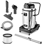 STAHLWERK Staubsauger VC-1400 ST mit 1.400 W Leistung und 60 l Edelstahlbehälter Nass- und Trockensauger mit Blasfunktion | Industriesauger | Wassersauger | Bodensauger | Allzwecksauger