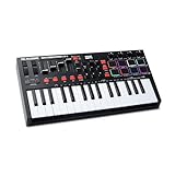 M-Audio Oxygen Pro Mini – 32-Tasten USB MIDI Keyboard Controller mit Beat Pads, MIDI-zuweisbaren Reglern, Tasten & Fadern, Softwarepaket inklusive