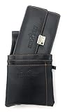 Kellnerbörse mit Kette und Holster Kellnertasche Kellnerportemonnaie Taxibörse schwarz (schwarz)