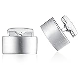 HONEY BEAR Herren Hochzeit Manschettenknöpfe Cufflinks Manschettenknopf (Silber)