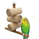 Vogelgaleria® Knabberparadies für Vögel - Ausgiebige Beschäftigung Wird durch diesen Vogelspielplatz garantiert Braun