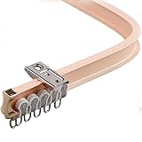 Flexible Deckenvorhanghalterung mit stummen Rollen für weiche Fenster, komplettes Vorhangzubehör-Set, gebogene Schiene für Dusche, Erkerfenster und Wohnmobil-Vorhang, Raumteiler