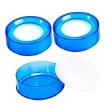 PEPLAYTAL 3 Stück Fingerpapierbefeuchter aus Transparent blauem Schwamm für Effizientes Geldzählen Einfach zu Reinigen Robustes Material für Büro Bank und Finanzpersonal