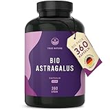 Bio Astragalus - Hochdosiert: 3000mg reiner Bio-Rohstoff pro Tag - 360 Kapseln - Tragantwurzel ohne Zusätze - Vegan & in Deutschland produziert - TRUE NATURE