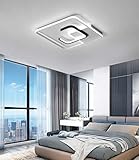 YSXXIAN Schlafzimmerlampe LED-Deckenleuchten Moderne dimmbare Deckenleuchte für Esszimmer Kreative quadratische Fernbedienungsleuchte, Deckenleuchter aus Metall und Acryl Deckenlampe Kronleuchter EAN
