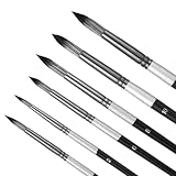 Rundpinsel Set 6 Stück Aquarellpinsel Nylon Hochwertige Aquarell Pinsel Wasserfarben Ausschreibung Haarpinsel Malen Premium Qualität Ohne Haarverlust Nylonpinsel für Tinte Gouache Acryl Und Öl