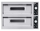 HENDI Heißluftofen H90, 4 Bleche inklusive, mit doppelverglaster Tür, Backofen, Temperaturbereich: 50°C bis 300°C, 230V, 2670W, 595×595×(H)570mm, Edelstahl