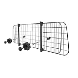 Nobleza - Autoschutzbügel für Hunde,Universal ausziehbarer Hund Hund Auto Separator Auto Barriere Sicherheitsgitter Barriere,für Hund und Haustier Gepäck Kopfstütze 96-145x30cm Stahl