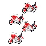 UPKOCH 4 Stück Rückzieh Motorradspielzeug Trägheitsfahrzeug für Simulation Motorräder für Partys und Kreative Spielstunden Zufällige Farbe