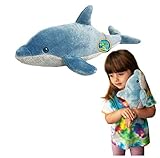 EcoBuddiez - Delfin von Deluxebase. Mittelgroß 38cm weiches Plüschtier aus recycelten Plastikflaschen. Umweltfreundliches kuscheliges Geschenk für Kinder und süß Stofftier für Kleinkinder.