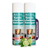 HOTREGA Kaminscheibenreiniger 2x 300ml | Selbsttägiger Kaminglasreiniger | Löst Ruß, Rauchharz & Fett selbsttätig und rückstandsfrei