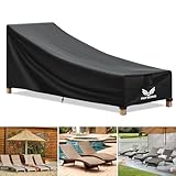PATWING Gartenliege Abdeckung,abdeckhauben für liegen,schutzhülle gartenliege,Wasserdicht,Winddicht,UV-Beständig 600D Oxford Gewebe Schutzhülle für Sonnenliege, Liegestuhl,Deckchair (210x75x45/80cm)