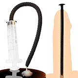 Jpscor Silikon Harnröhren Dilatator Penis Plug 3 Größen mit Spritze, Hohl Katheter Sounding Set Urethral Dilator Stick Harnröhren Prostata Stimulation Masturbation SM Erotik Sexspielzeug für Männer