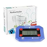 Wiltec elektronische Parkscheibe, digitale Parkuhr mit KBA-Zulassung, Parkscheibe automatisch mit Nachtmodus & SOS-Signal für Auto