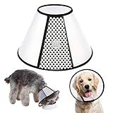 WYFCR Pet Cone Recovery, Großer Hund Einstellbare Elizabeth Recovery Schutzhalsband, Anti-Biss Leck Sicherheit Nackenbezug, für nach der Operation Wundheilung, Trimmen Nägel, (Halsumfang 33-38cm)