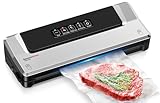 Bonsenkitchen Vakuumiergerät, Vakuumierer Folienschweißgerät für Sous Vide Kochen und Lebensmittel Bleiben bis zu 6x Länger Frisch, Vakuumbeutel Inklusive, VS2100 (Sliber)