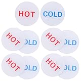 SOIMISS 10 Stück Wasserhahn Aufkleber Warm Kalt Selbstklebende Wasserhahn Etiketten 3,6x3,6cm für Bad Küche Dauerhafte Warm Kalt Kennzeichnung