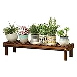 Pflanzenregale Garten Stufenhölzerner Blumenständer Balkongrünpflanzenständer Wohnzimmerblumentopfständer Gartendekorationsständer (Color : Brown, Size : 78x25x15cm)
