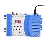 Bewinner Digitaler HF Modulator Universal Compact Home Modulator Digitaler HF Modulator Audio Video TV Wandler Signalwandler VHF/UHF Signalverstärker Einstellbarer Audio- / Video-Ausgangspegel(EU)