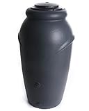 Regenwassertonne Regentonne Regenbehälter Regentank Amphore 210L 3 Farben Wasserhahn wählbar (Anthrazit)