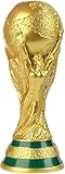 Generisch 5.2 inch Zoll 13 cm Weltmeisterschaftstrophäe Replik Harz Fußball Sammlerstücke Sportfantrophäe Gold Schlafzimmer Büro Desktop Dekor
