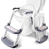ABirdon Toilettensitz Kinder Baby, Toilettensitz für Jungen und Mädchen, passend für runde und ovale Toiletten, Baby Toilettentrainer, spritz- und rutschfest, mit austauschbarem Kissen, weiß
