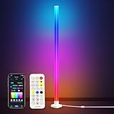 sympa RGB LED Stehlampe Wohnzimmer, WiFi Stehlampe Dimmbar mit Fernbedienung und App-Steuerung, 16 Millionen Farben, 58 Szenenmodi, Musikmodi, DIY-Modus & Timing -Funktion für Schlafzimmer Gaming