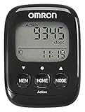 OMRON Schrittzähler Walking Style IV mit präzisem 3D Sensor zur Messung von Schritten, Entfernung, normalen und aeroben Schritten sowie verbrannten Kalorien