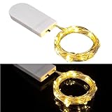 -Lichterketten-Dekoration - 1m Kupferdraht LED Lichterkette Warmweiß Festliche Mini für Schlafzimmer Wohnzimmer Garten Hochzeit Party Innen Außen Funkelnde Deko Beleuchtung