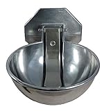 Eider Anbau Tränkebecken Wasserfässer - mit Druckzunge - für Pferde & Rinder - aus korrosionsfestem Aluminium-Spezialguss