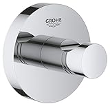 GROHE Essentials, Bademantelhaken mit verdeckter Befestigung (langlebige und pflegeleichte Oberfläche, einfache Montage), chrom, 40364001