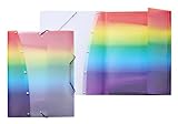 VELOFLEX 4442404 - Sammelmappe Rainbow Diamond, DIN A4, mit Gummizug, strapazierfähig, Jurismappe aus PP, Ordnungsmappe