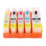 aqxreight 5-teilige Tintenpatrone aus PP, 4 Farben, Gute Luftdichtheit, Glatte Ausgabe, Kombipackung für Drucker 525–526. Das Formen Lässt Sich Schnell Verformen, Das Material Ist eine Gute (225-226)