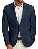 PJ PAUL JONES Herren Sportlich Freizeit Blazer 2 Knöpfe Regular Fit Business Sakko für Hochzeit (Dunkelblau, XL)